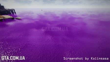 Фиолетовый цвет воды